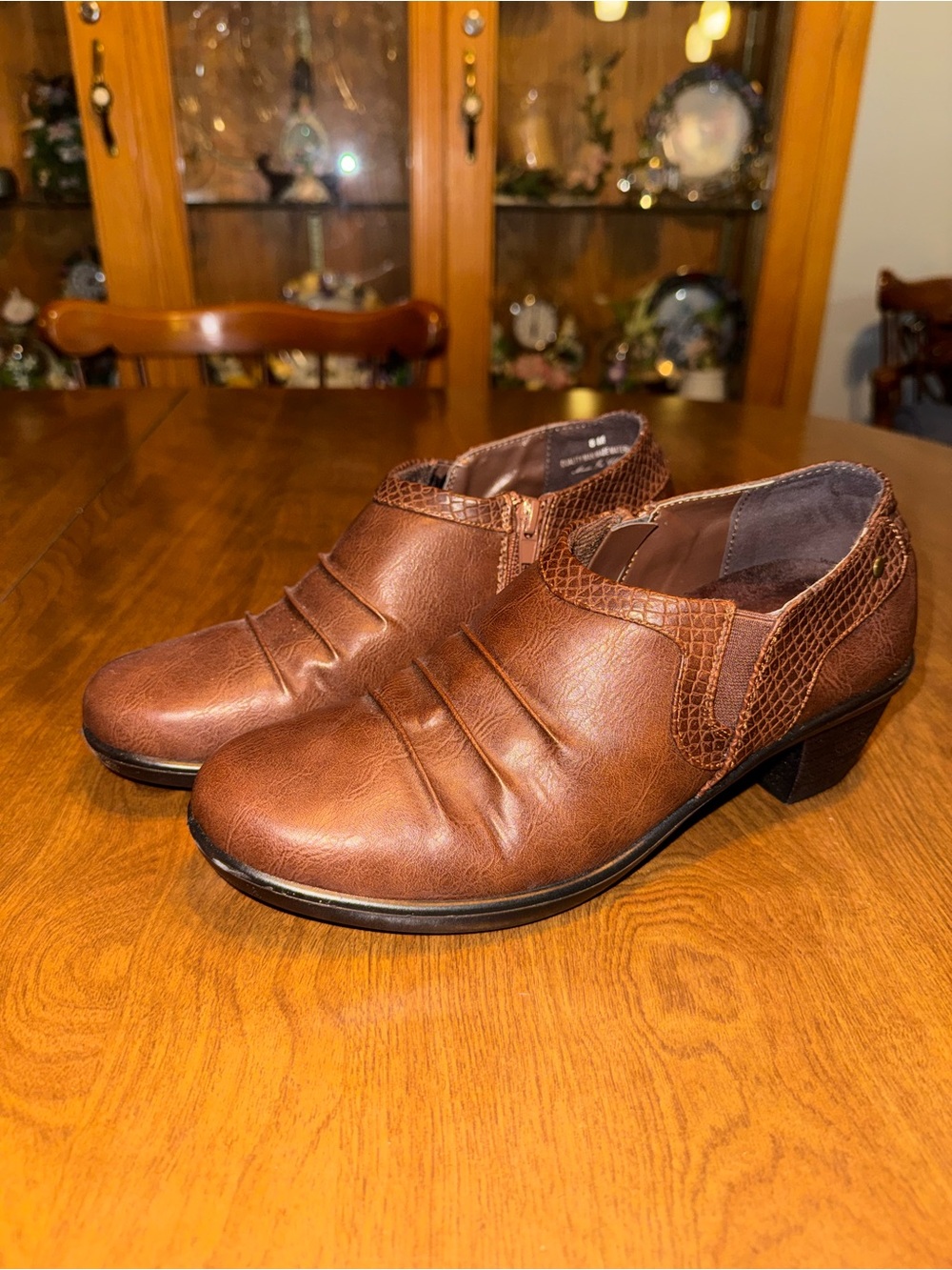 Women’s Brown Low-Heel Slip-On Boots - Easy Street